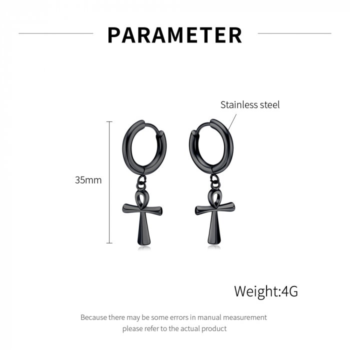 Cercei inox cu cruciulite [3]