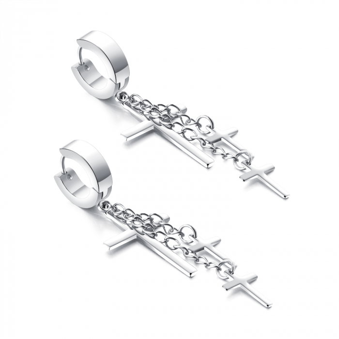 Cercei inox cu cruciulite [1]
