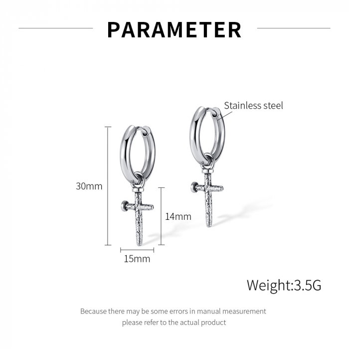 Cercei inox cu cruciulite [13]