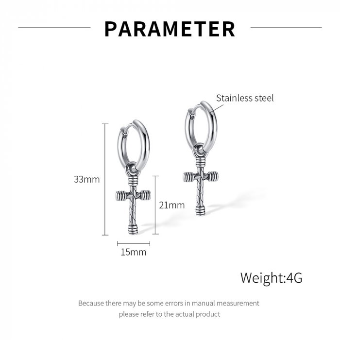 Cercei inox cu cruciulite [13]