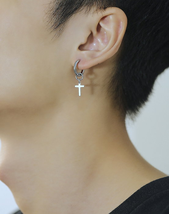 Cercei inox cu cruciulite [4]