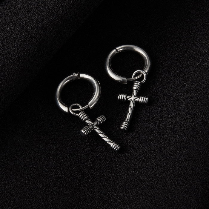 Cercei inox cu cruciulite [10]