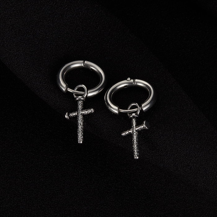 Cercei inox cu cruciulite [2]