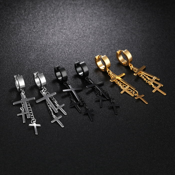 Cercei inox cu cruciulite [4]
