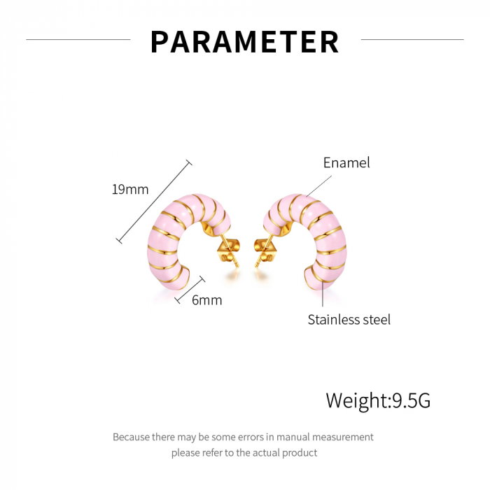 Cercei inox cu email [8]