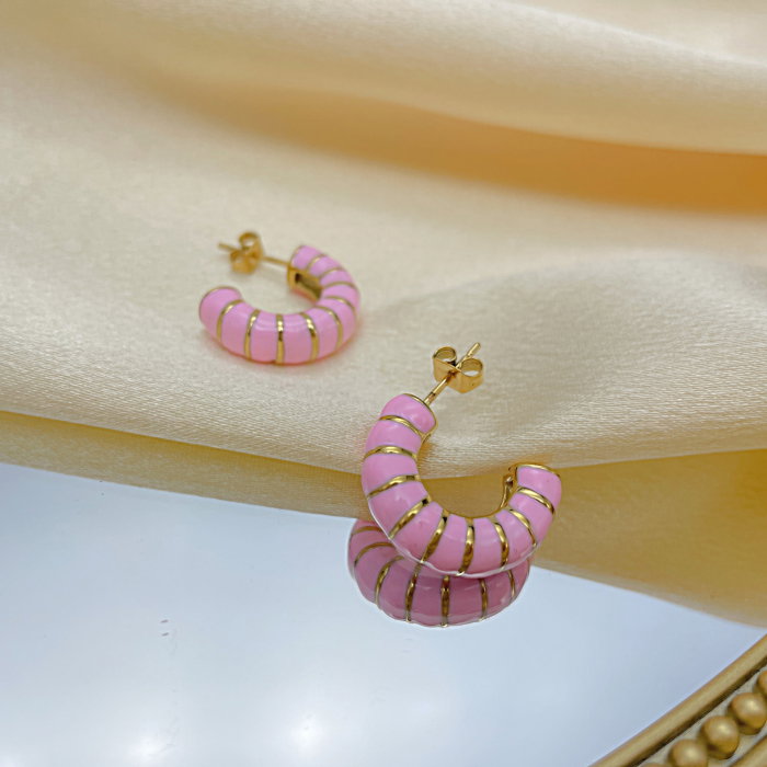 Cercei inox cu email [6]