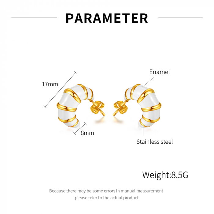 Cercei inox cu email [6]