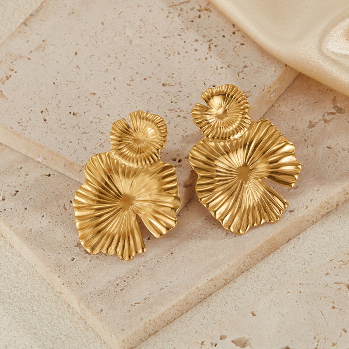 Cercei inox cu flori rochita randunicii [14]