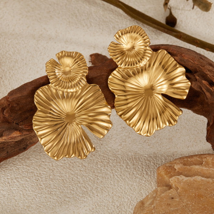 Cercei inox cu flori rochita randunicii [9]