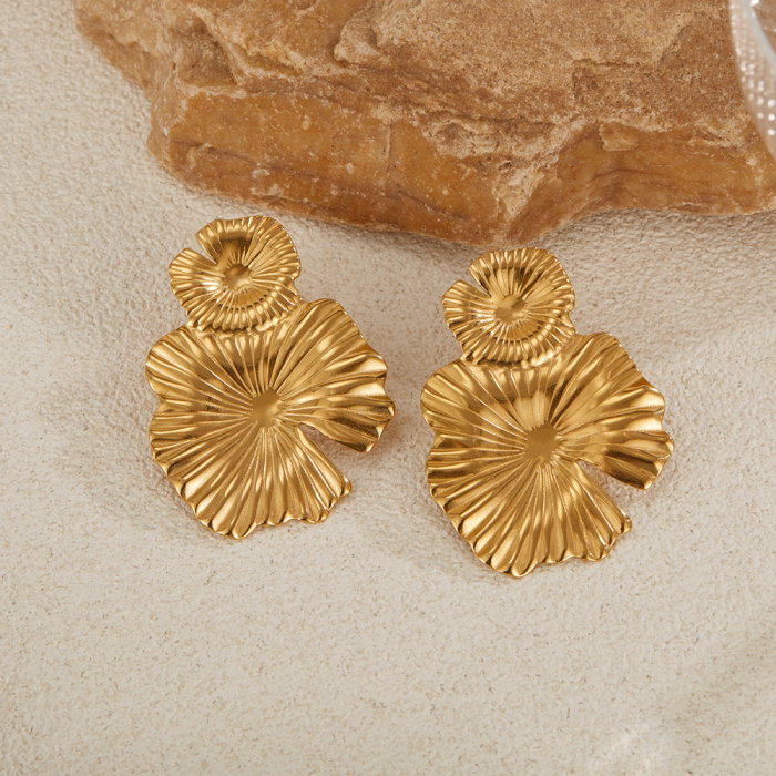 Cercei inox cu flori rochita randunicii [3]