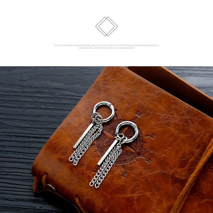 Cercei inox cu lant si pendul [13]