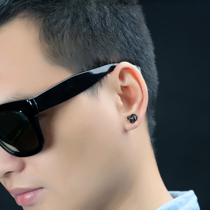 Cercei inox cu nod [2]