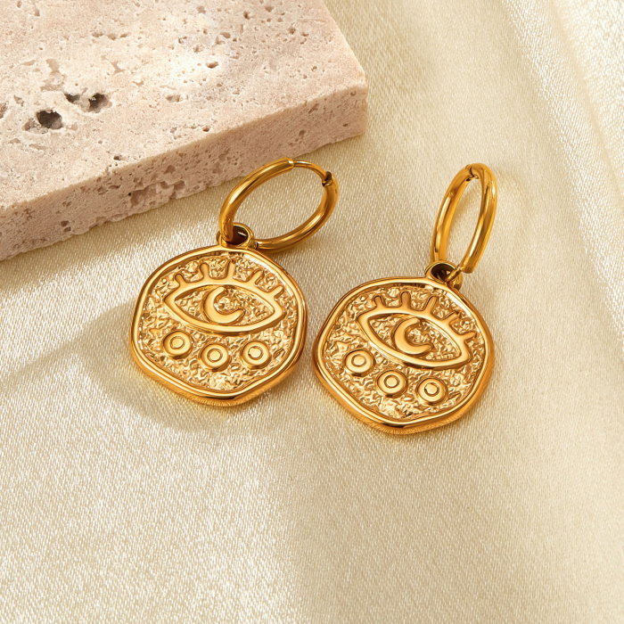 Cercei inox cu ochi de deochi [9]