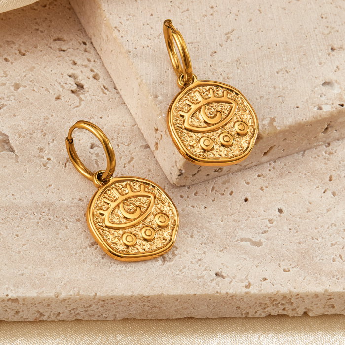 Cercei inox cu ochi de deochi [10]