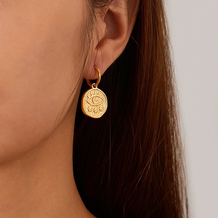 Cercei inox cu ochi de deochi [15]