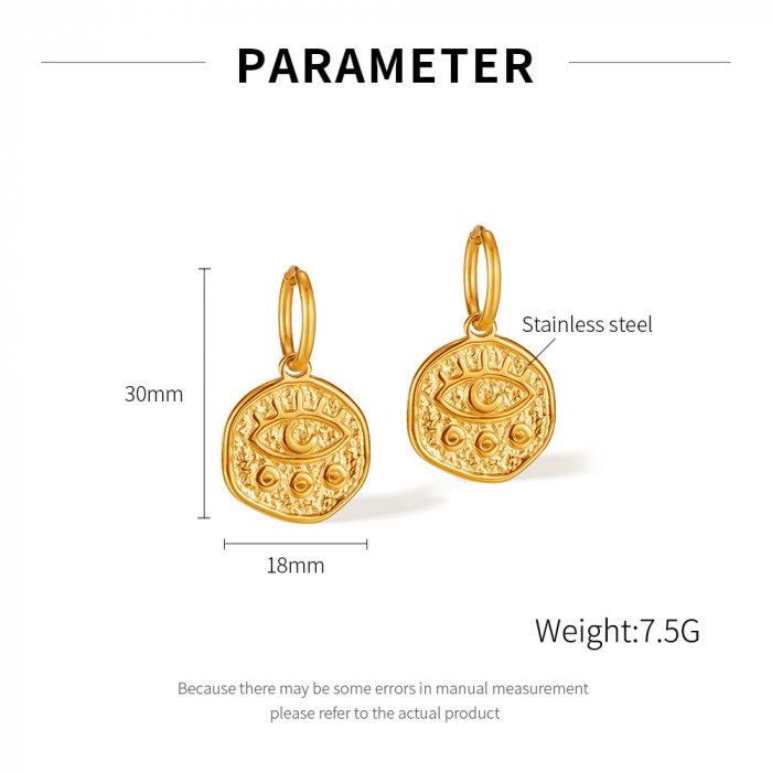 Cercei inox cu ochi de deochi [13]