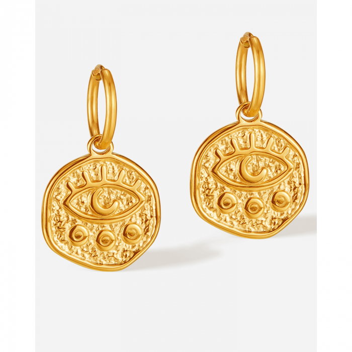 Cercei inox cu ochi de deochi [8]