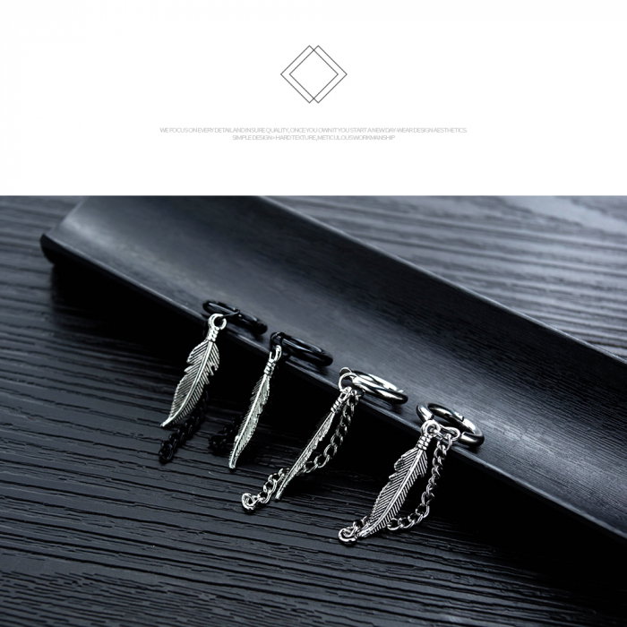 Cercei inox cu pana [6]