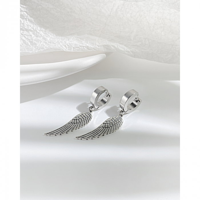 Cercei inox cu pene [5]