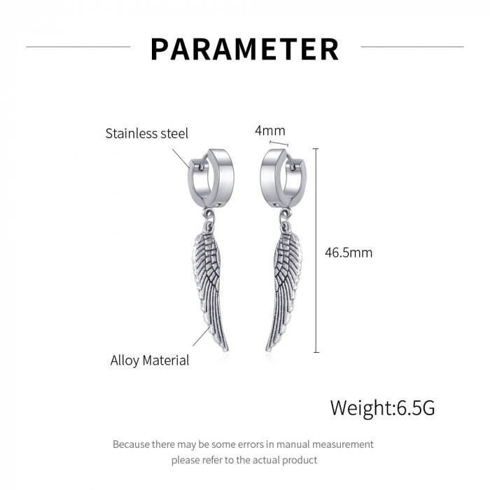 Cercei inox cu pene [6]
