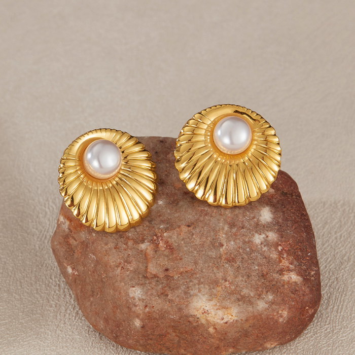 Cercei inox cu perle [7]