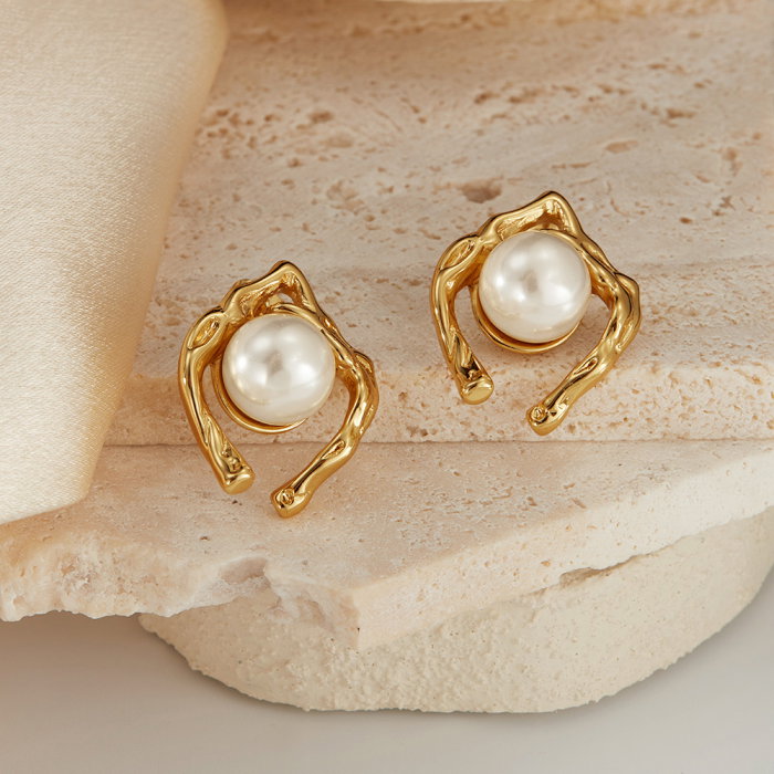 Cercei inox cu perle [14]