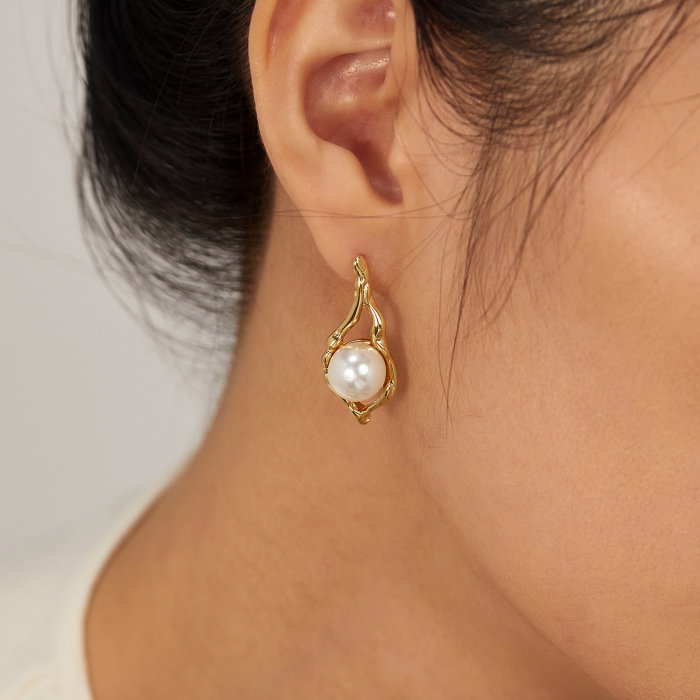 Cercei inox cu perle [11]