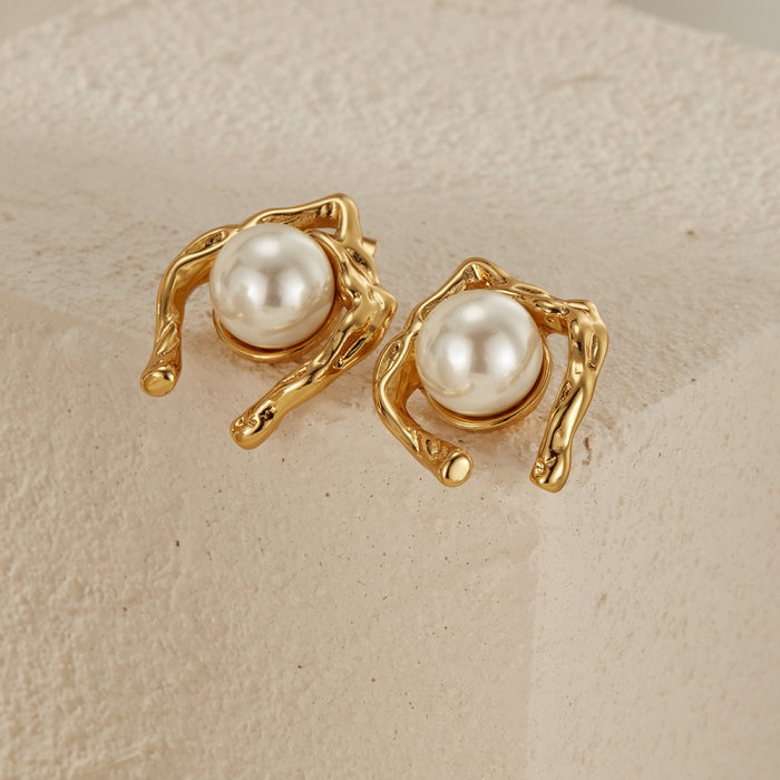 Cercei inox cu perle [2]