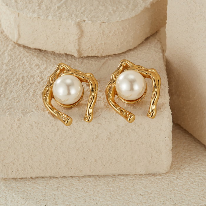 Cercei inox cu perle [5]