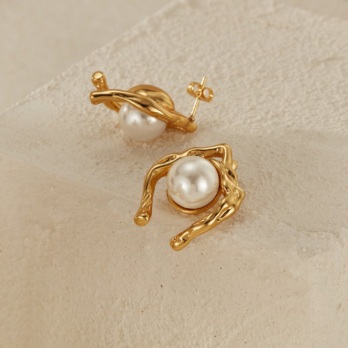 Cercei inox cu perle [7]