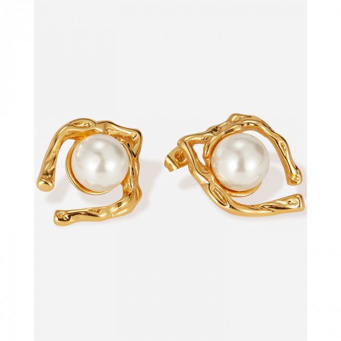 Cercei inox cu perle [8]