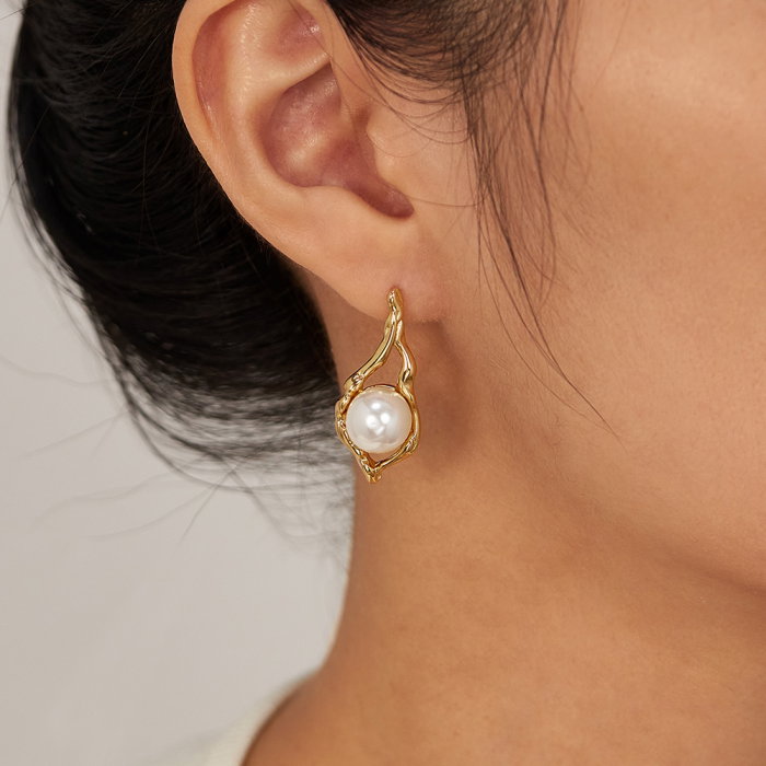 Cercei inox cu perle [15]