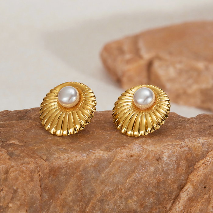 Cercei inox cu perle [14]