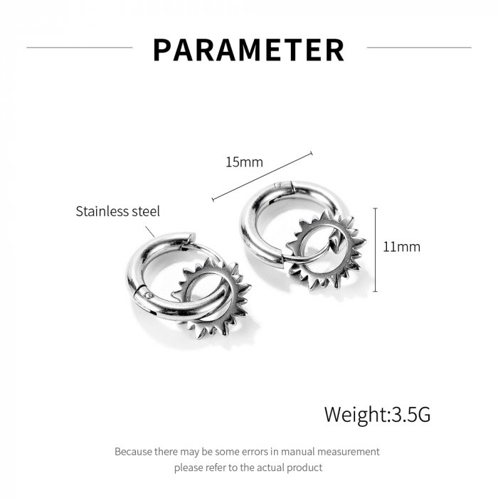 Cercei inox cu soare [5]