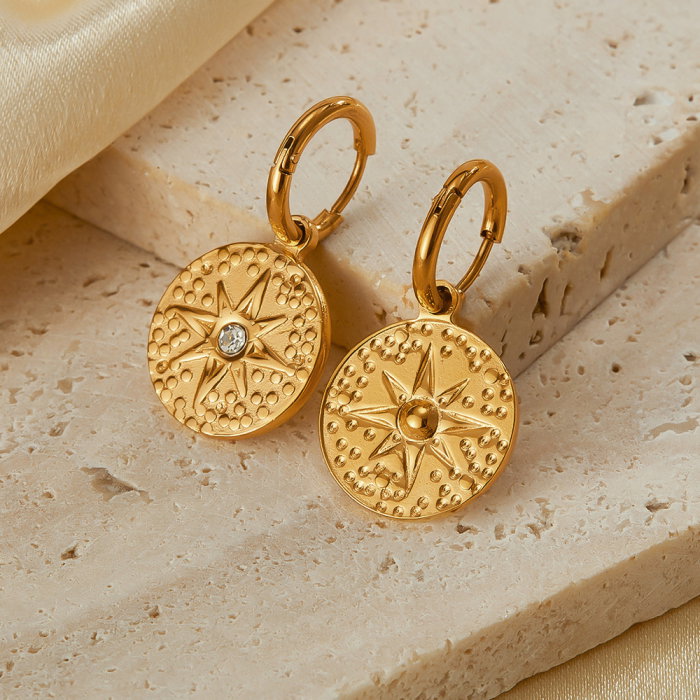 Cercei inox cu stelute si zirconii [4]