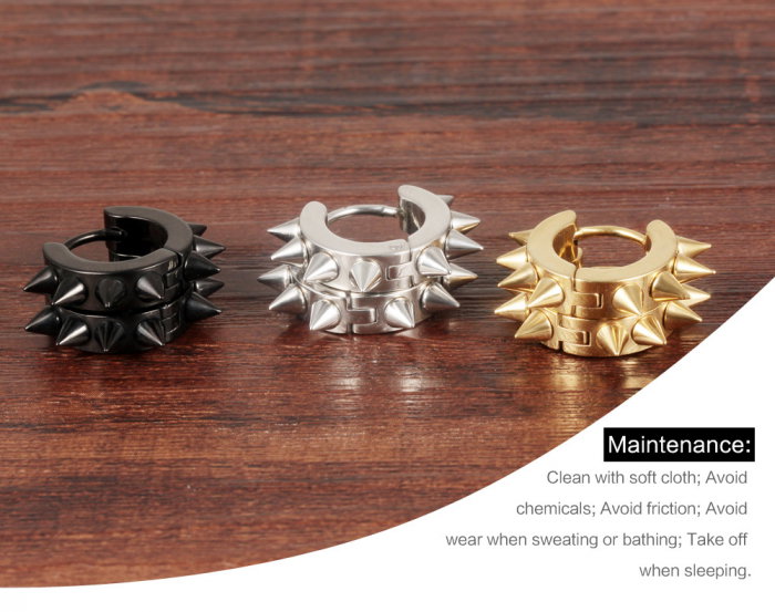 Cercei inox cu tepi [5]