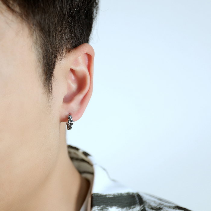 Cercei inox cu trandafiri [11]