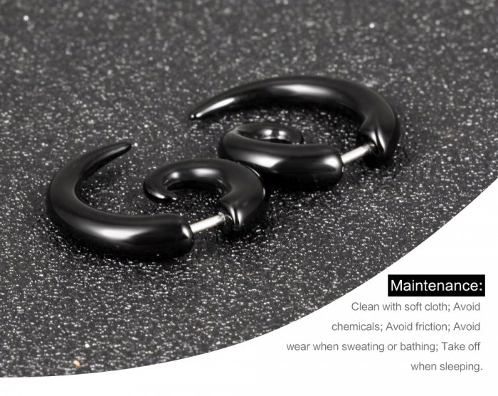 Cercei inox cu vinil [6]