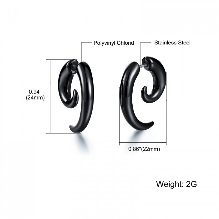 Cercei inox cu vinil [5]