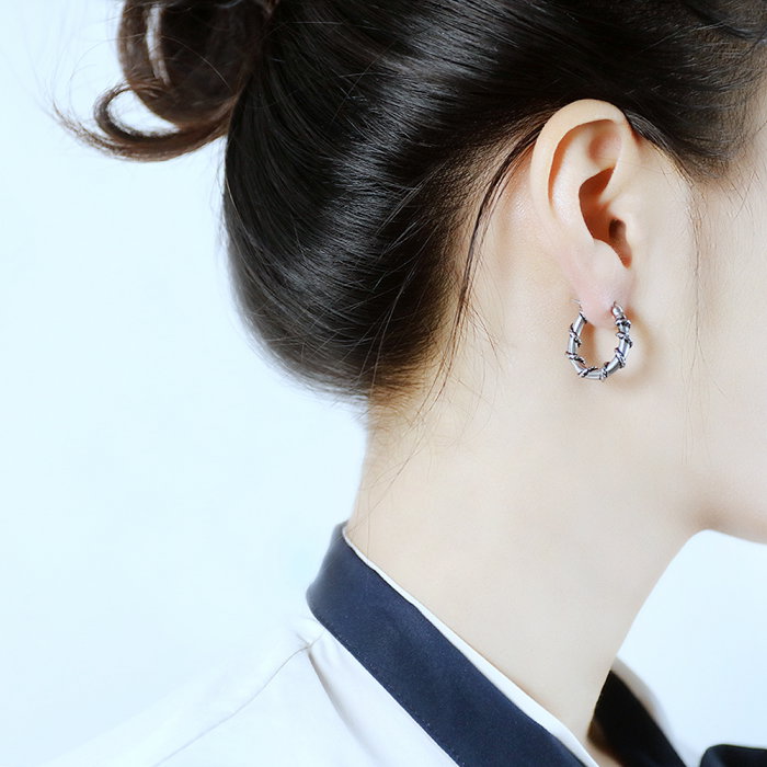 Cercei inox cu vrej [10]