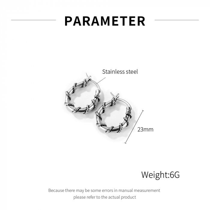 Cercei inox cu vrej [6]