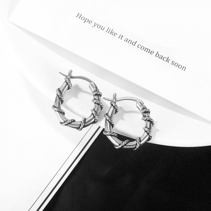 Cercei inox cu vrej [5]