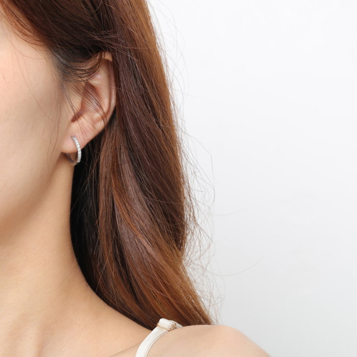 Cercei inox cu zirconii [10]