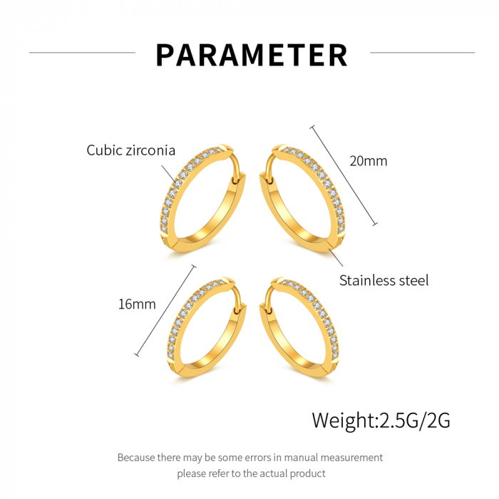 Cercei inox cu zirconii [9]