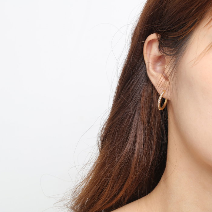 Cercei inox cu zirconii [8]