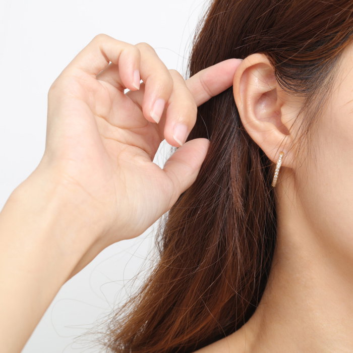 Cercei inox cu zirconii [2]