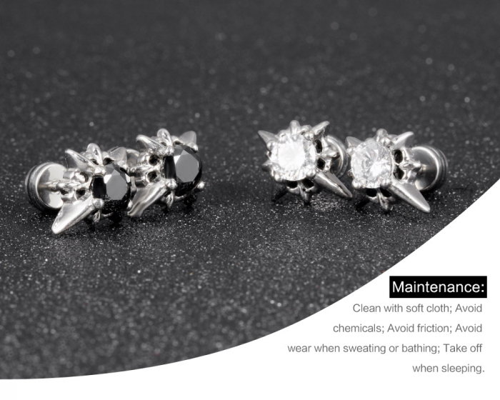 Cercei inox cu zirconiu [5]