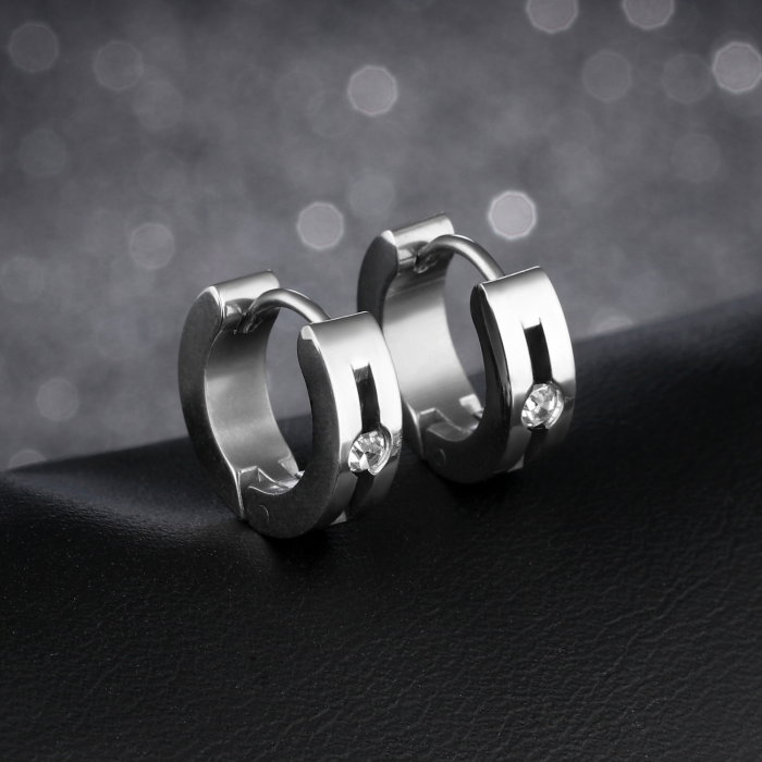 Cercei inox cu zirconiu [5]