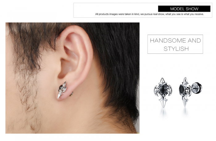 Cercei inox cu zirconiu [8]