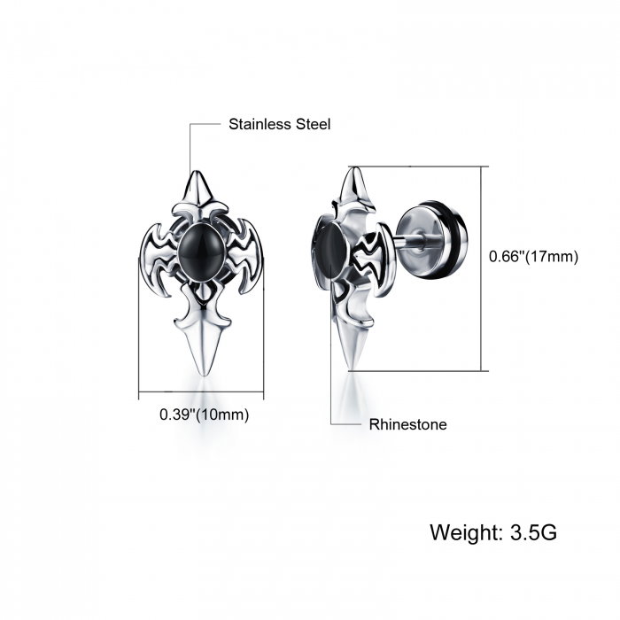 Cercei inox cu zirconiu [5]